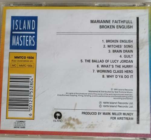 Marianne Faithfull - Broken English cd