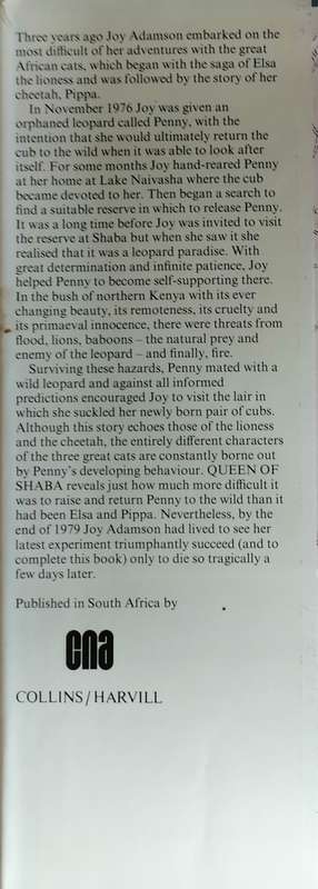Queen of Shaba, the story of an African leopard by Joy Adamson