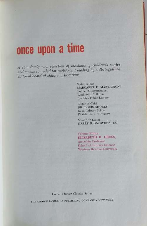 The young folks shelf of books: Once upon a time