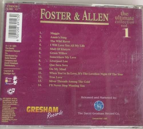 Foster and Allen - The ultimate collection vol 1 cd