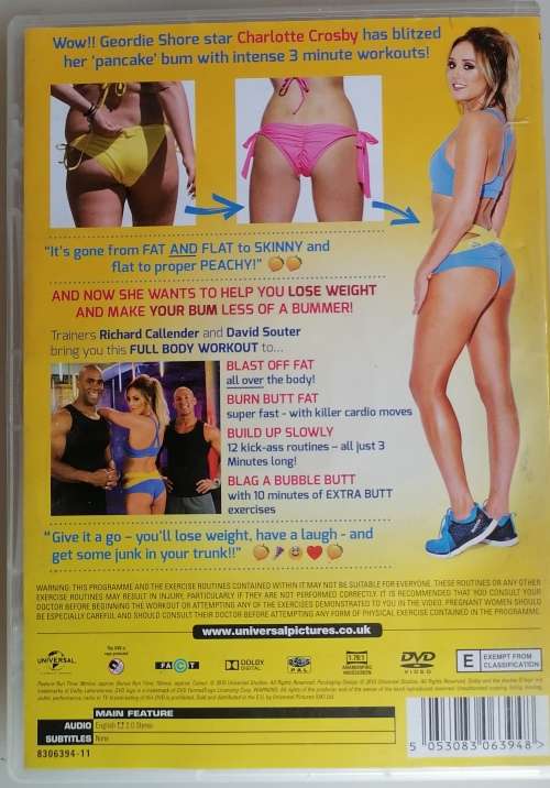 Charlotte`s 3 minute bum blitz dvd