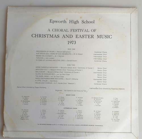 Epworth high school - A choir festival lp