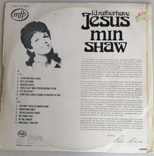 Min Shaw - I`d rather have Jesus lp