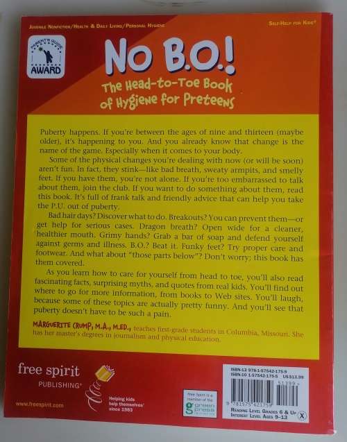 No B. O. The head-to-toe book of hygiene for preteens