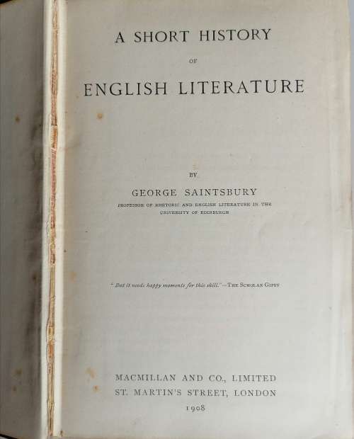 A short history of English literature 1908