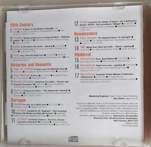 Music for Christmas cd