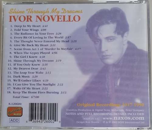 Ivor Novello - Shine through my dreams cd