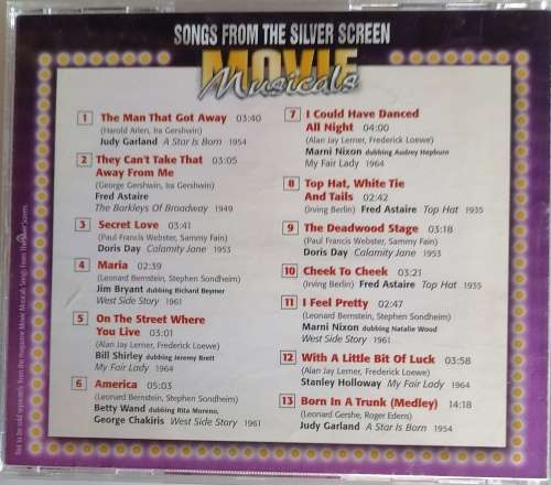 Songs from the silver screen: Movie musicals cd