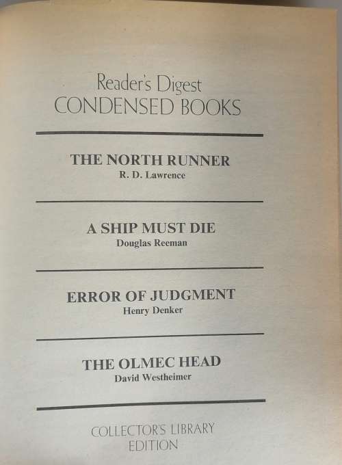 Reader`s digest condensed book: First edition presented to L. E. A. Slater