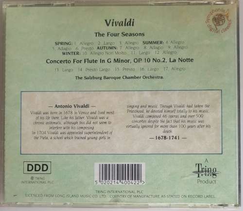 Vivaldi The four seasons cd