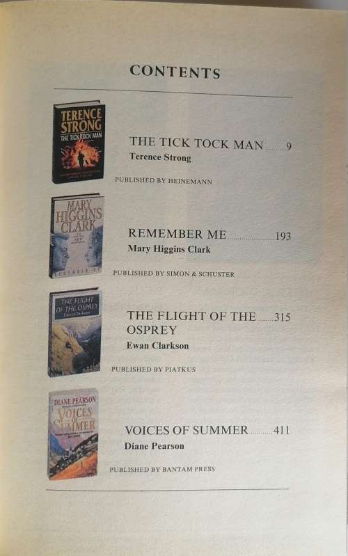 Reader`s digest condensed book: The tick tock man, Remember me, The flight of the osprey