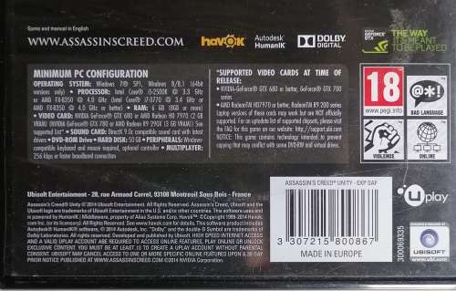 Assassin`s creed unity special edition PC
