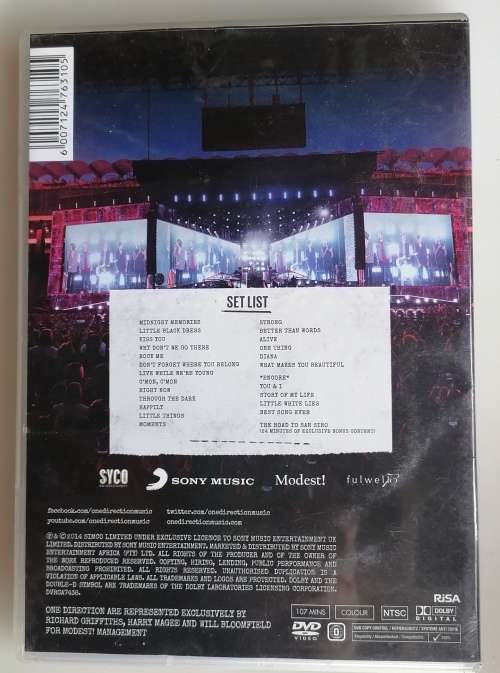 One Direction - Where we are dvd