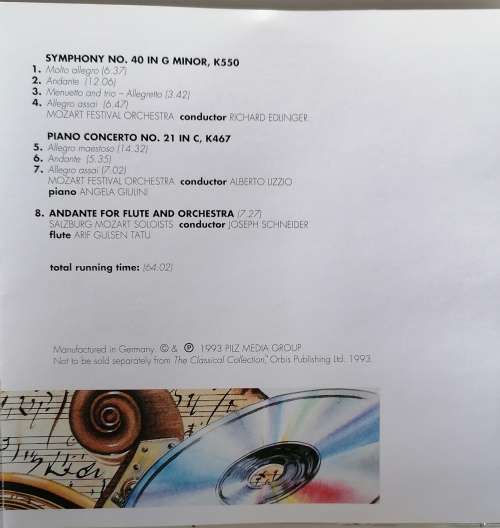 Mozart - Melodic masterpieces cd