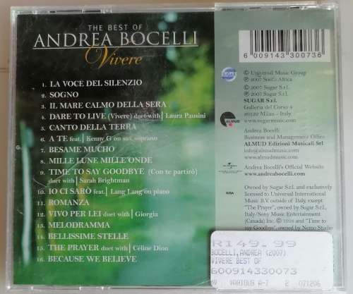 The best of Andrea Bocelli cd