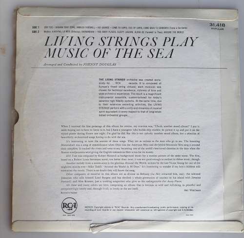 Living Strings - Play music of the sea LP
