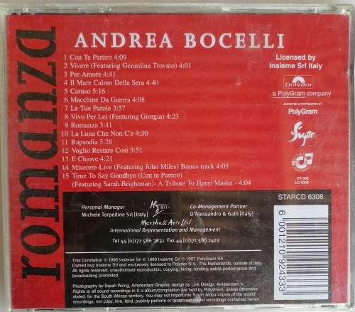 Andrea Bocelli - Romanza cd