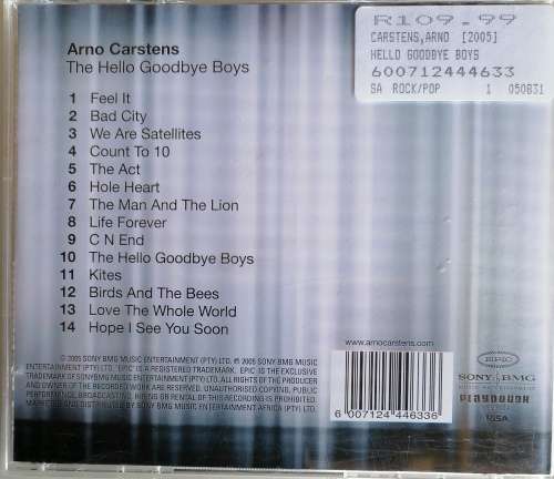 Arno Carstens - The hello goodbye boys cd