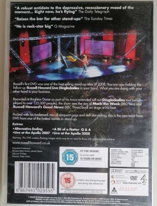 Russell Howard live Dingledodies dvd