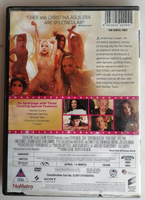 Burlesque dvd