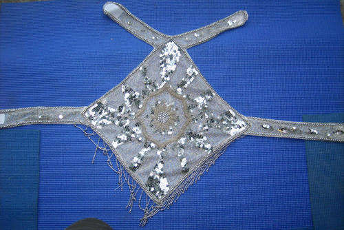 Basic White Diamond Halter Top [Belly Dance/Latin/Clubs]