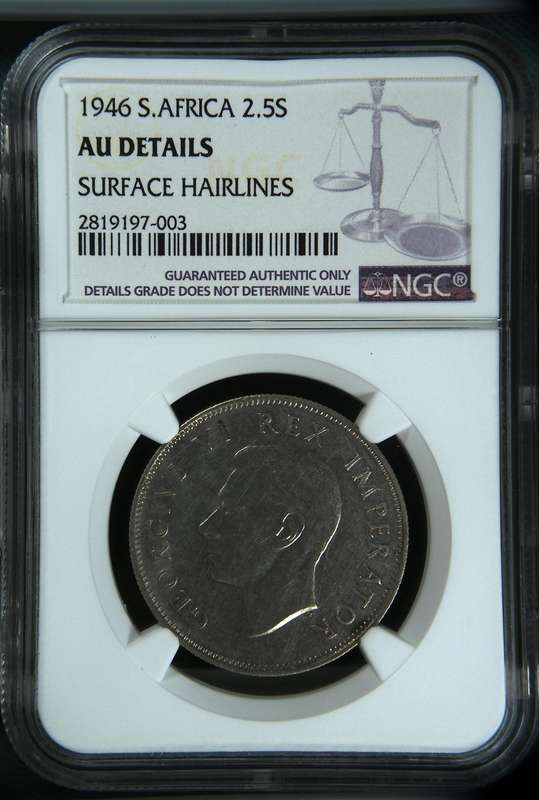 1946 | Half Crown | 2.5S | NGC AU DETAILS | Only 11388 minted