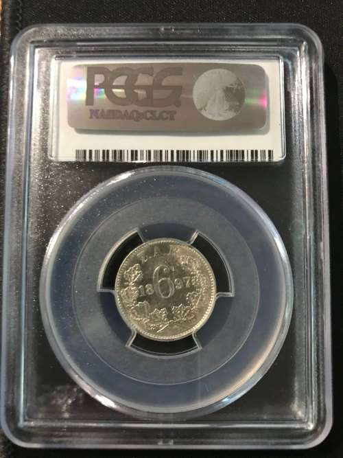 1897 | Sixpence | 6D | PCGS MS 63