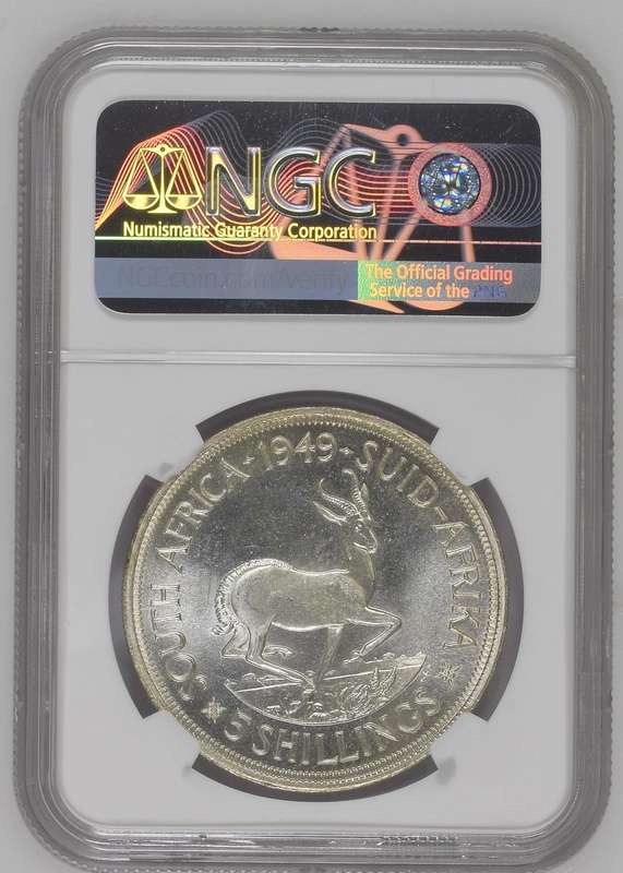 1949 | Crown | 5 Shillings | NGC PL 66