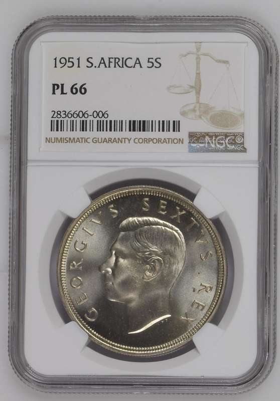 1951 | Crown | 5 Shillings | NGC PL 66