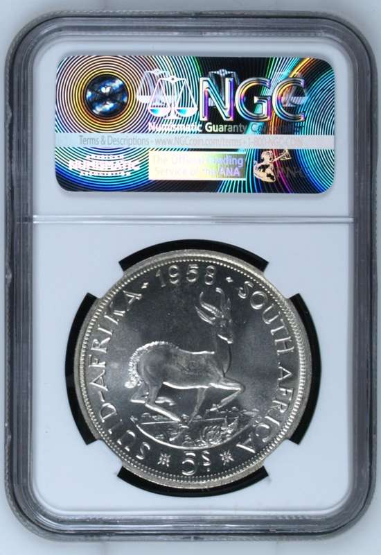 1958 | Crown | 5 Shillings | NGC PL 65