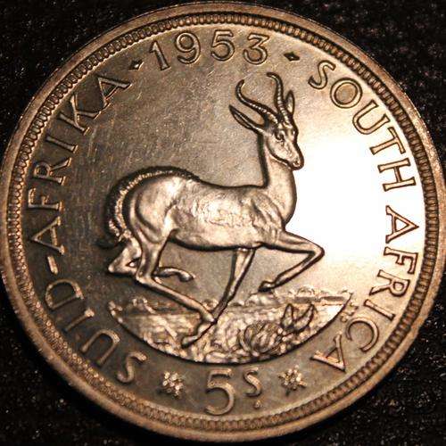1953 | Crown | 5 Shillings | 5/-