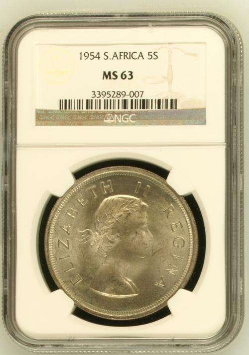 1954 | 5 Shillings | Crown | NGC | MS63