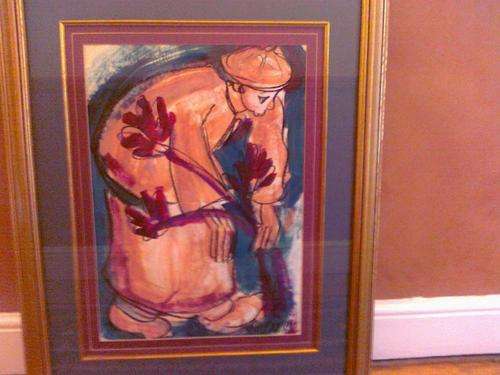 Lynette Barnard (Claerhout student) painting