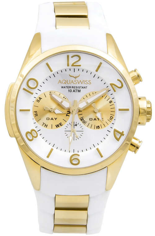 AQUASWISS® Men's TRAX **GOLD pl** Swiss Watch BRAND NEW