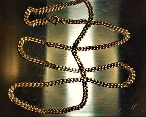 18ct yellow gold 50cm Diamond Cut Curb Chain With The French Eagle Head 18ct stamp (17g)