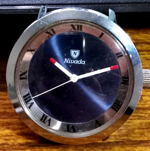 NIVADA ROULETTE II VINTAGE GENTS MANUAL WIND WATCH 1970's