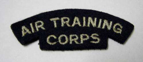 WWII~from Rhodesia~AIR TRAINING CORPS~CLOTH SHOULDER TAB
