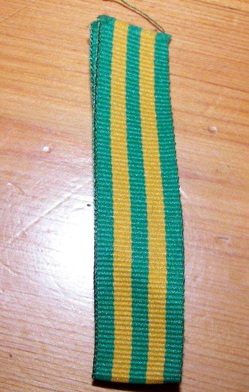 SADF~30 YEAR (GOLD) LONG SERVICE  MEDAL RIBBON~MINIATURE SIZE
