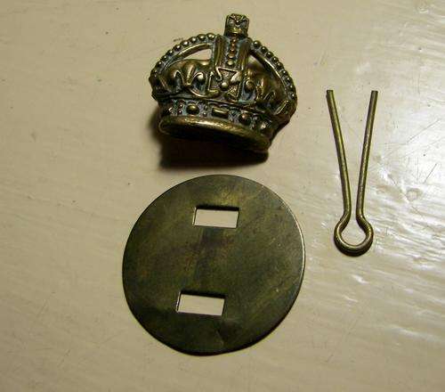 RHODESIAN-BRITISH SOUTH AFRICAN POLICE~BSAP~BRASS SERGEANT MAJOR RANK BADGE~KC~1907-40'S
