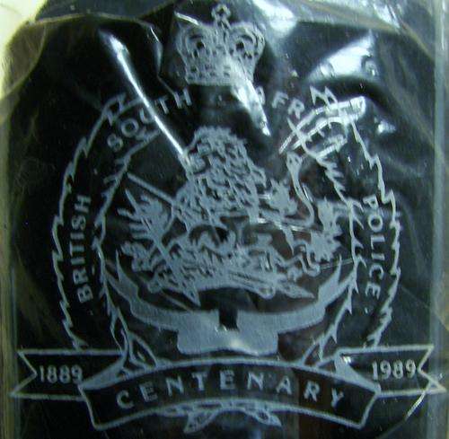 RHODESIA~BSAP~BRITISH SOUTH AFRICA POLICE CENTENARY BEER MUG~1889-1989