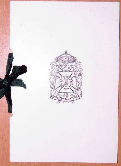 WITWATERSRAND RIFLES~50th ANNIVERSARY~SOUVENIR BROCHURE & PROGRAMME~1903-1953