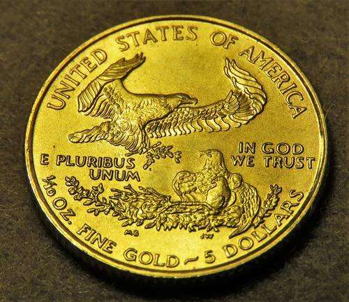 USA 1996 $5 1/10oz gold coin 3.406g