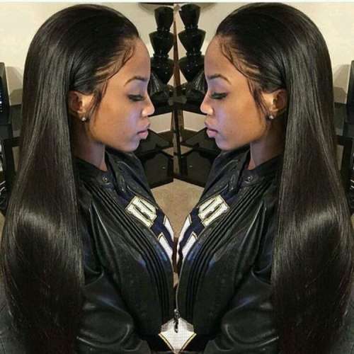 Straight Lace Front Brazilian Hair Wig With Fringe (20inch)