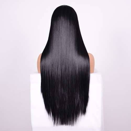 Straight Lace Front Brazilian Hair Wig With Fringe (20inch)