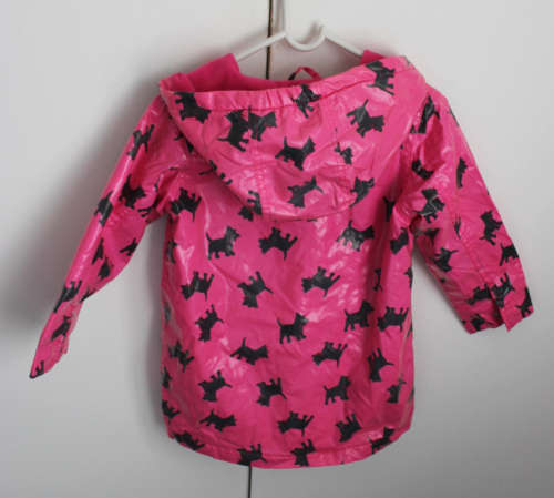Pink raincoat with Scottie Dogs. Size 3-4