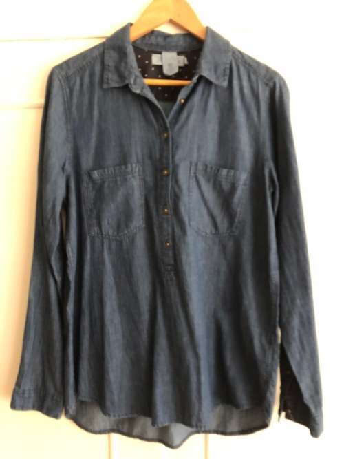 Ladies Denim Shirt H&M Size EUR40 UK12