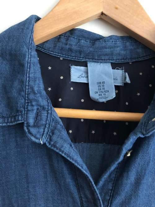 Ladies Denim Shirt H&M Size EUR40 UK12