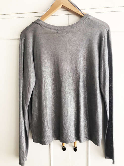 Metallic Silver Cardigan, Zara, Brand New