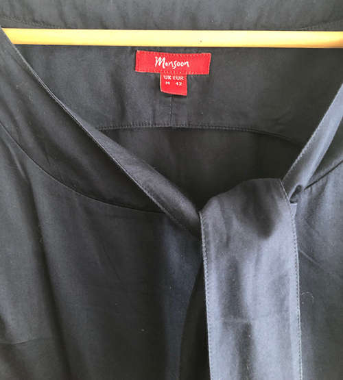 Navy Sleeveless Top, Monsoon, Size UK 14