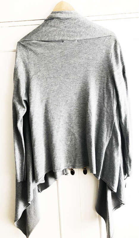 Grey Waterfall Cardigan, Zara, Size L